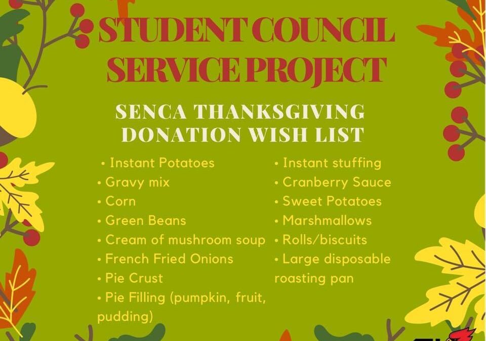 Thanksgiving Food Drive – Donations Needed