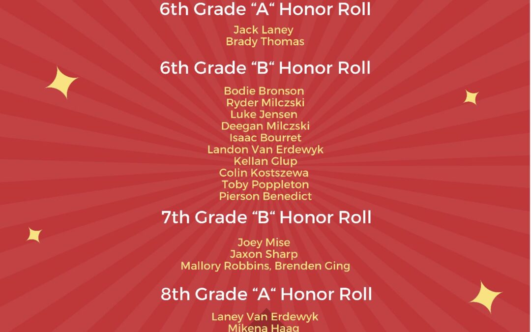 StJB Announces Q1 Honor Roll Students