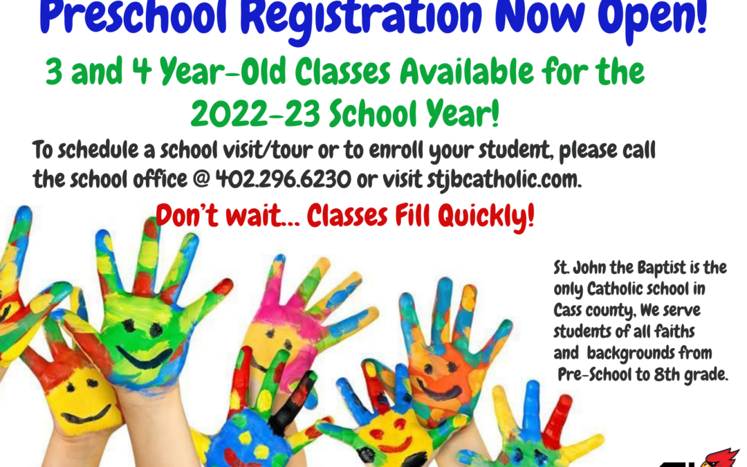 Now Enrolling Students for 2022-23 Pre-School Classes