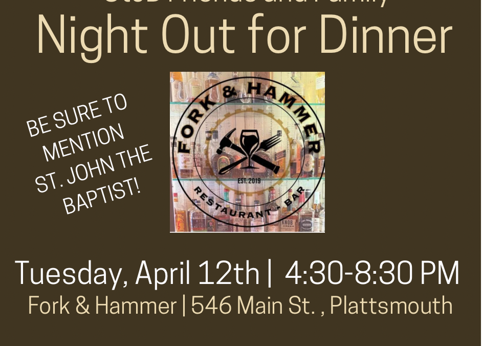 Save the Date for Dinner!