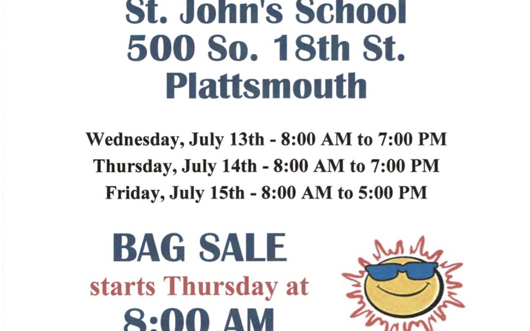 StJB Rummage Sale – July 13-15