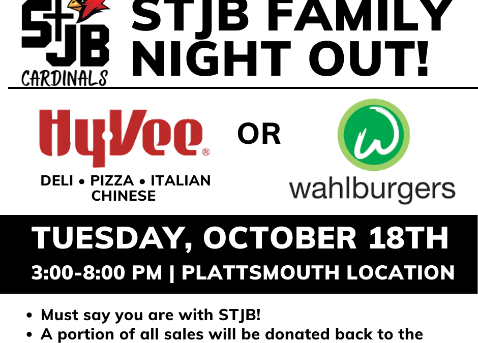 STJB Night Out – October 18th