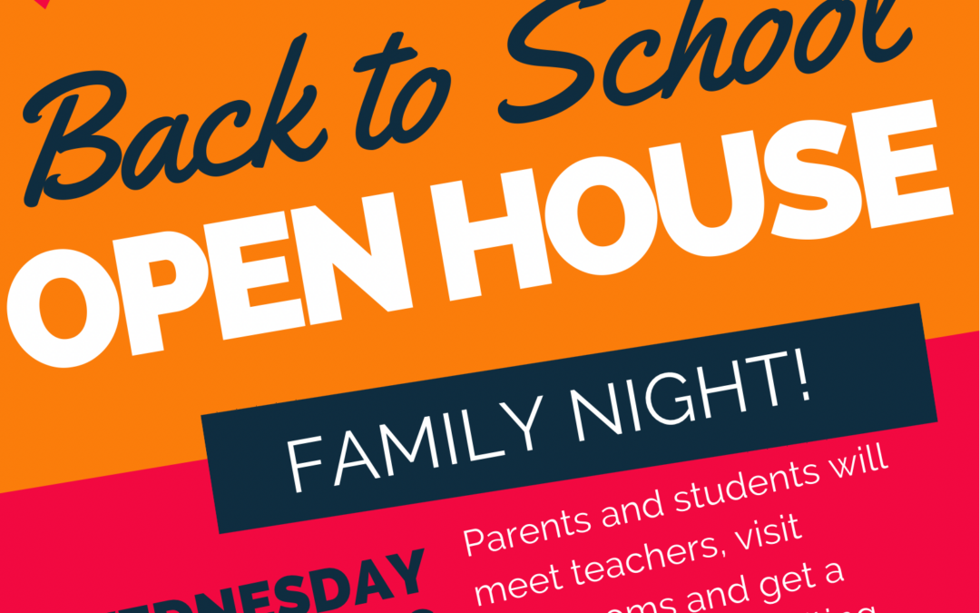 Join Us for Back School Night – August 16