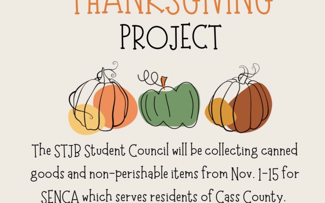 Student Council is Collecting Donations for SENCA this Thanksgiving